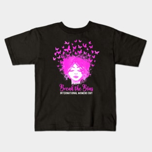 International Womens Day 2024 Break The Bias Butterfly Kids T-Shirt